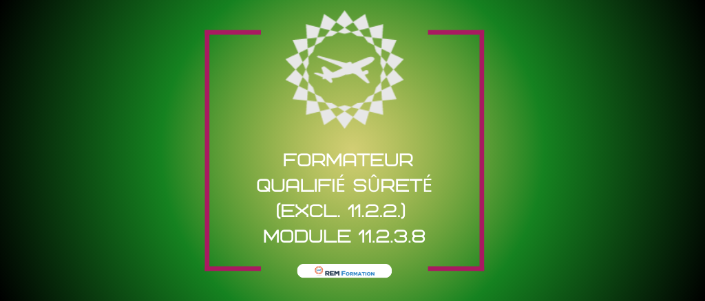 Formation de Formateur Qualifié en Sûreté de l'Aviation Civile (Excl. §11.2.2) - Qualification pour les module §11.2.3.8