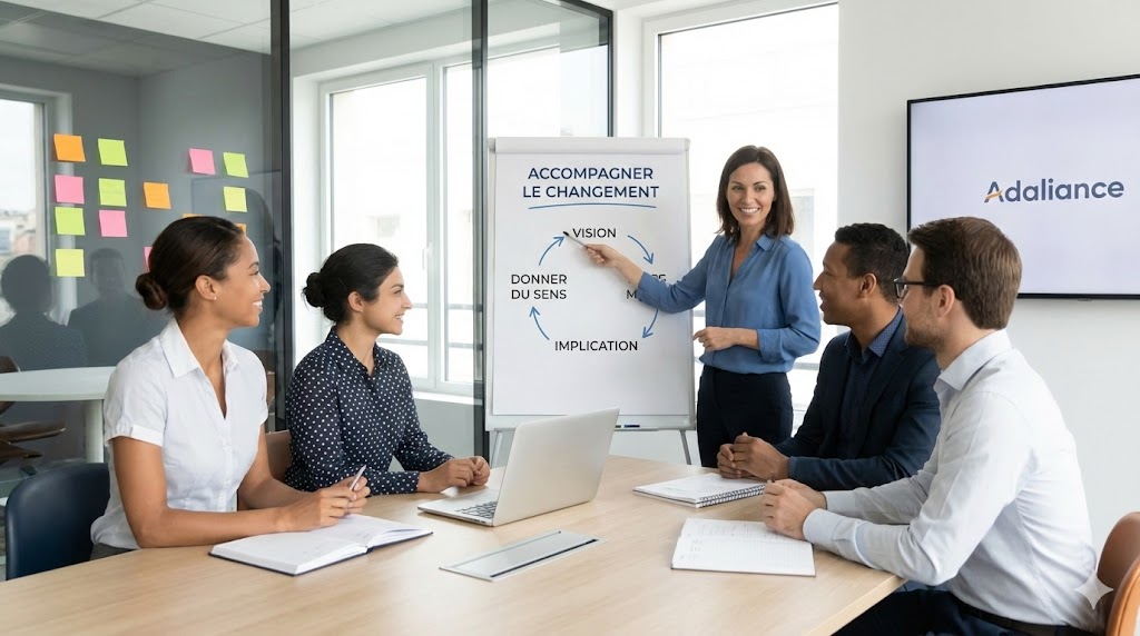 Illustration pour le parcours de formation Formation conduite du changement : impliquez vos équipes
