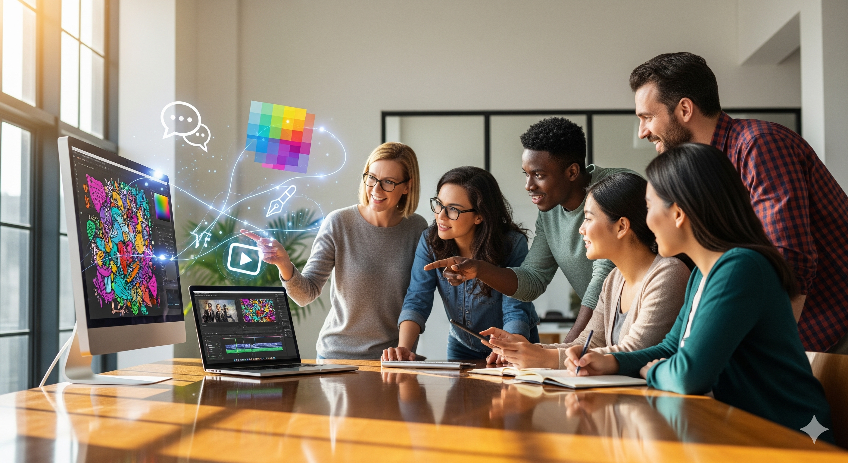 Illustration pour le parcours de formation Formation ChatGPT & Adobe : créez vos contenus multimédias