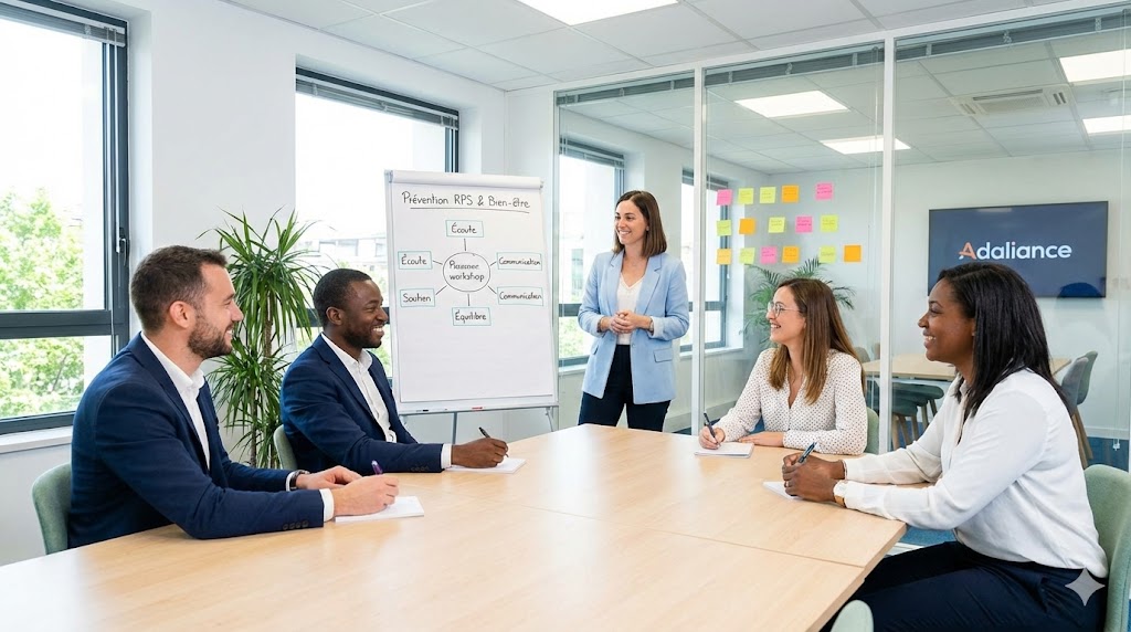 Illustration pour le parcours de formation Formation risques psychosociaux : bien-être et management