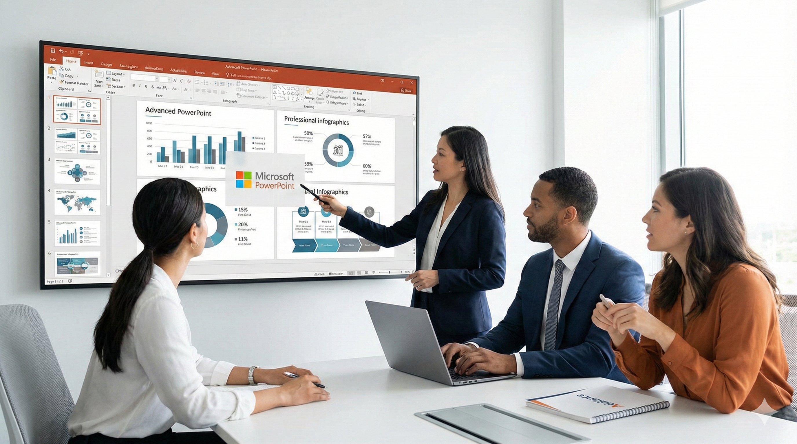 Illustration pour le parcours de formation Formation PowerPoint avancé : boostez votre performance