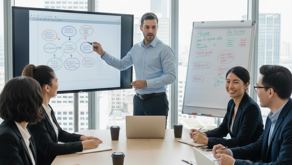 Illustration pour le parcours de formation Formation animer réunions : préparer et dynamiser