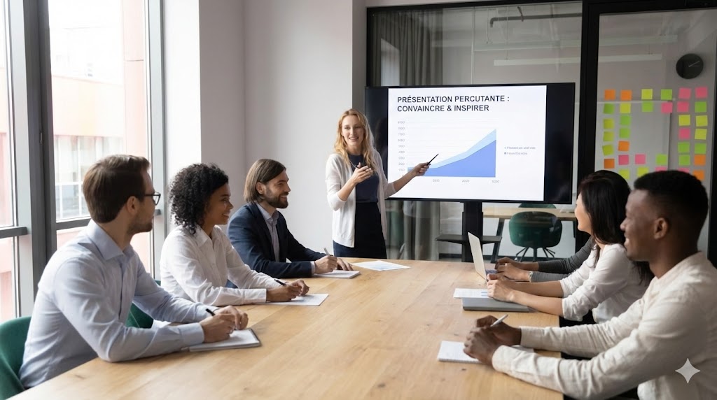Illustration pour le parcours de formation Formation convaincre pratique : réussir ses présentations